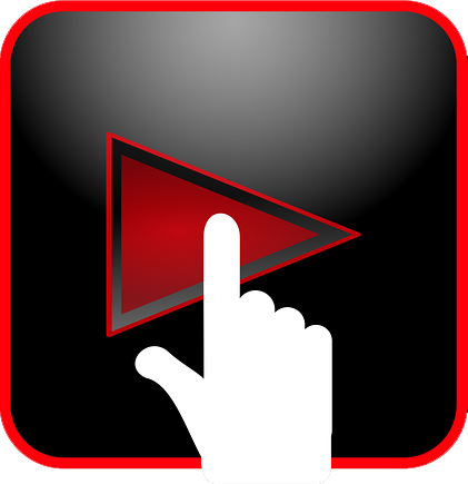 rotes Videosymbol