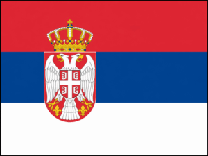 Flagge Serbiens